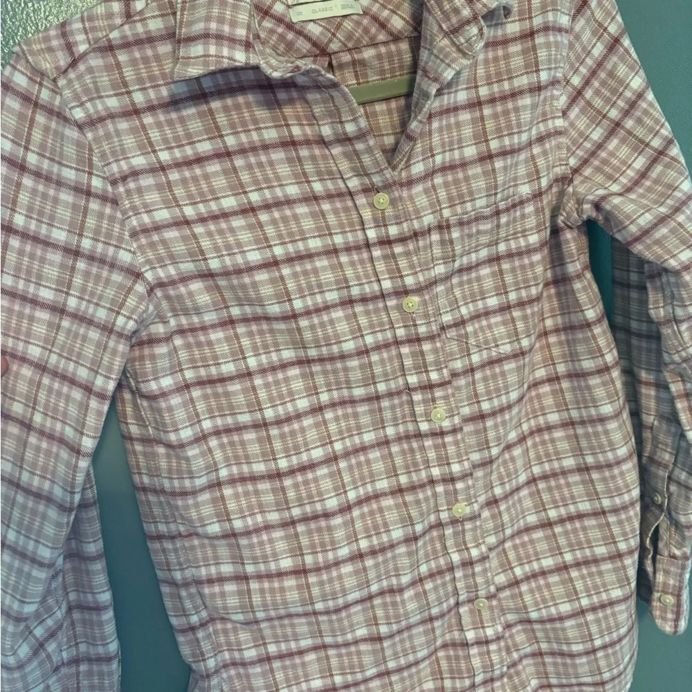 J. Crew Flannel Plaid Cotton Button Up